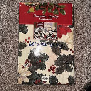 Poinsettia Holiday Tablecloth!